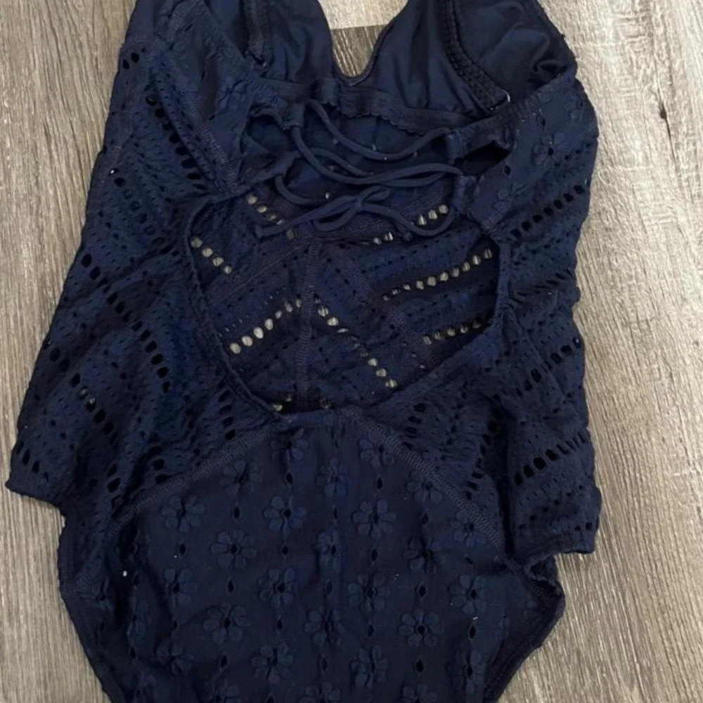 Blue One-piece swimsuit
